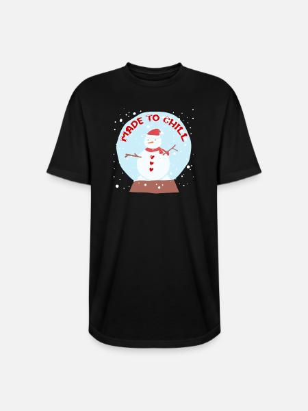 Snowman - Long Body Men’s T-Shirt - black