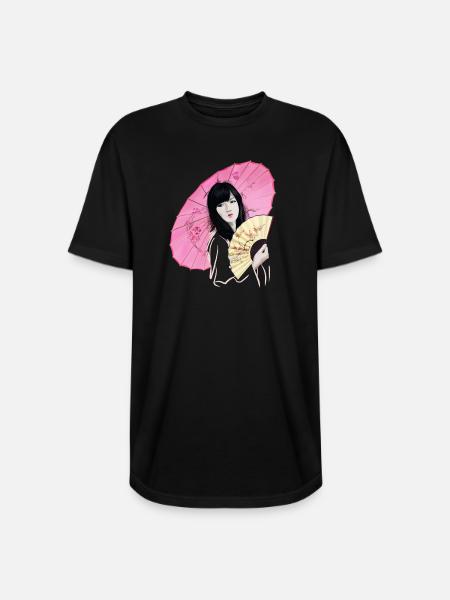 Sakura - Long Body Men’s T-Shirt - black