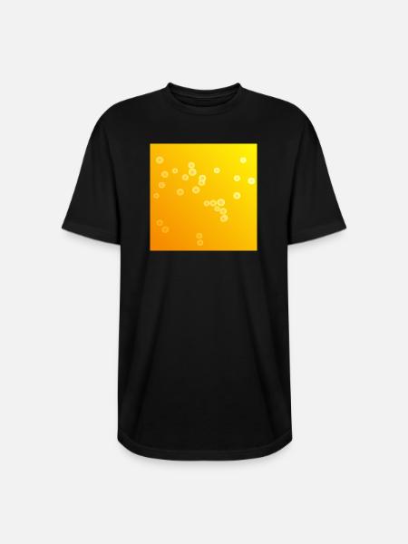 pretty yellow bubbles - Long Body Men’s T-Shirt - black