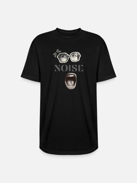 Noisy Halftone Glasses Mouth - Long Body Men’s T-Shirt - black