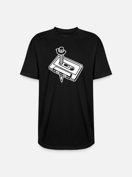 Unique Cassette Mixtape Relationship - Long Body Men’s T-Shirt - black