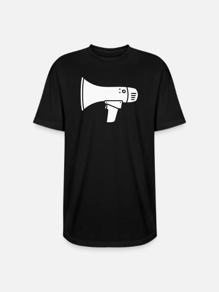 Megaphone Protest Internet Shout - Long Body Men’s T-Shirt - black