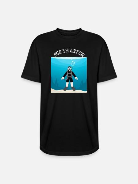 Sea_Ya_Later - Long Body Men’s T-Shirt - black