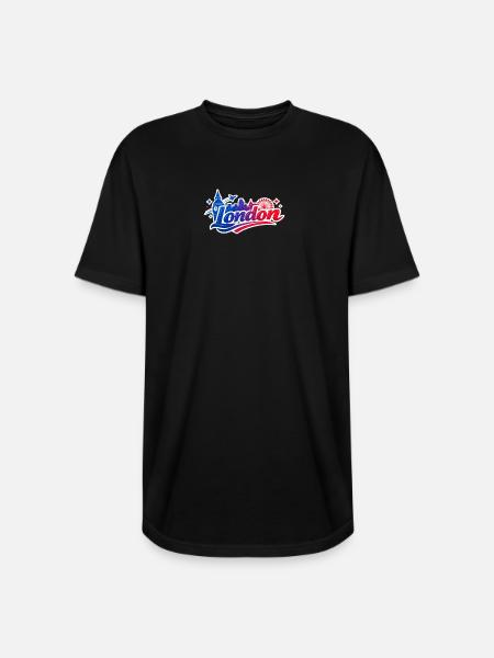 London Skyline Splash - Long Body Men’s T-Shirt - black