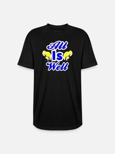 All Is Well - Long Body Men’s T-Shirt - black