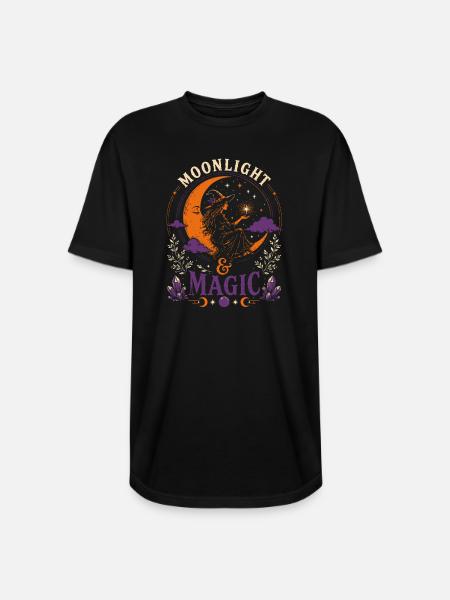 Moonlight & Magic Tshirt - Long Body Men’s T-Shirt - black
