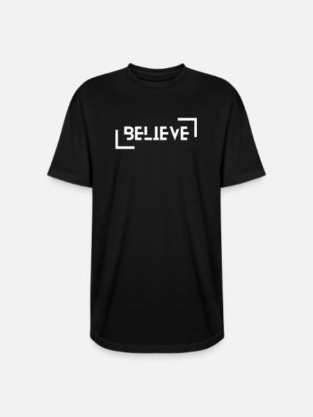 Believe-minimal-design - Long Body Men’s T-Shirt - black