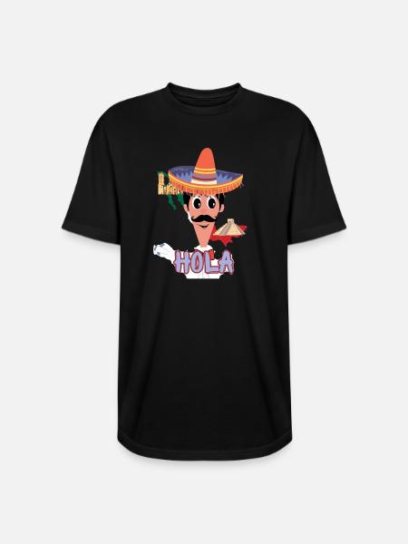 Multilingual - Mexican Shirt - Long Body Men’s T-Shirt - black