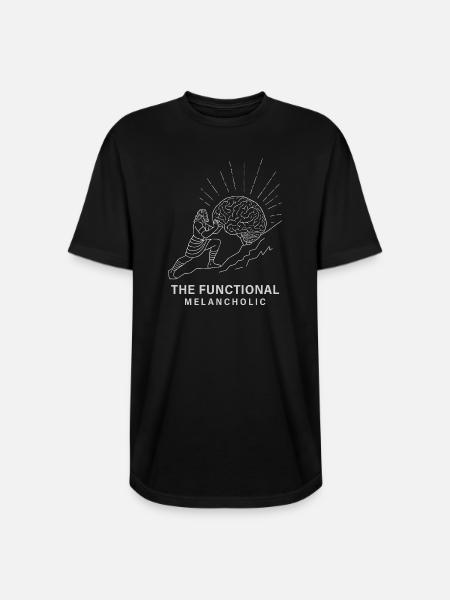 The Functional Melancholic - Long Body Men’s T-Shirt - black