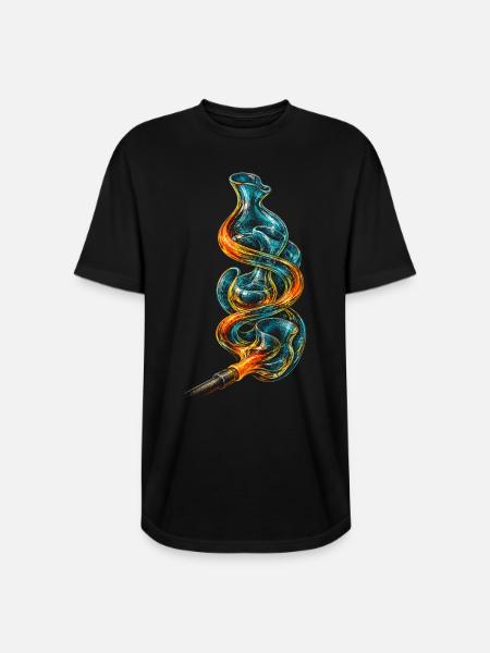 Glass Blowing - Long Body Men’s T-Shirt - black