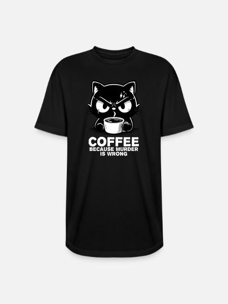 Murder is wrong (dark) - Long Body Men’s T-Shirt - black