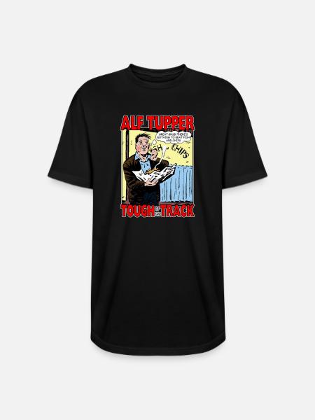 Alf Tupper Tough of the Track Comic Fish & Chips - Long Body Men’s T-Shirt - black