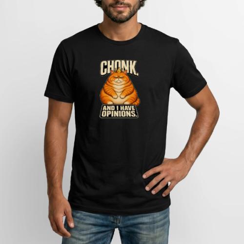 Chonk King Cat - Opinionated Kitty - Long Body Men’s T-Shirt