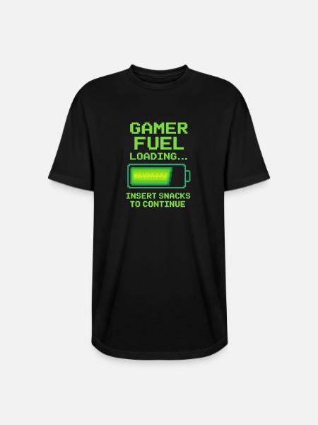 Gamer fuel - Long Body Men’s T-Shirt - black