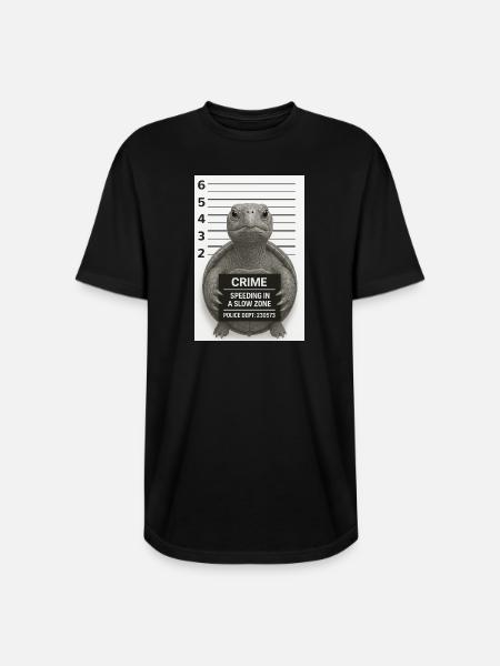 Crime Turtle Speeding Slow Zone - Long Body Men’s T-Shirt - black