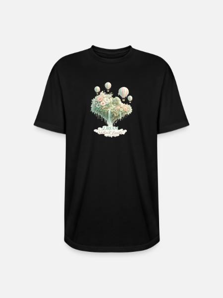 Dream Without Limits Float - Long Body Men’s T-Shirt - black