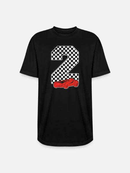 Checkerboard 2 Racecar Grid - Long Body Men’s T-Shirt - black
