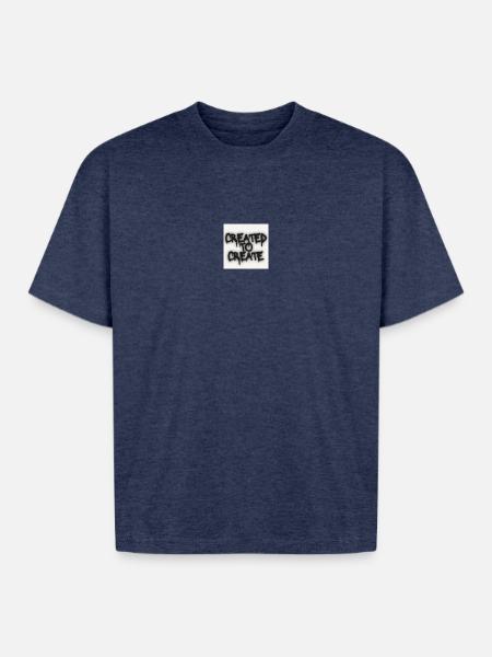 Created to Create - Boxy Fit Unisex T-Shirt - vintage heather navy