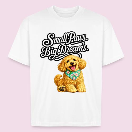 Small Paws Big Dreams Goldendoodle Puppy - Boxy Fit Unisex T-Shirt