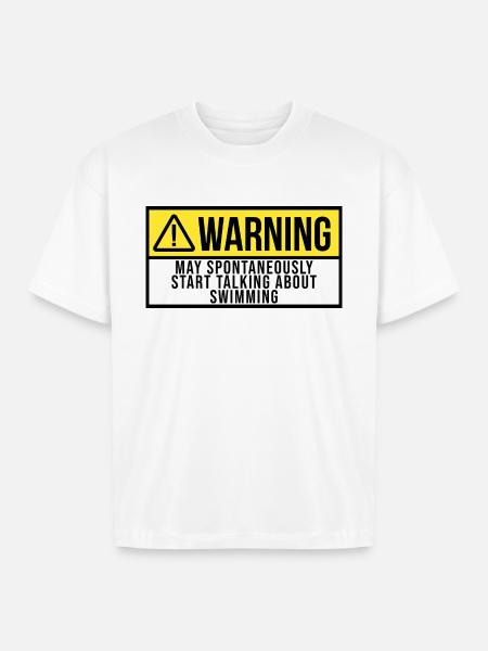 Swimming Swimming - Boxy Fit Unisex T-Shirt - white