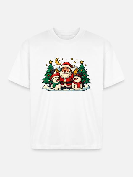 DISEÑO_NAVIDEÑO - Boxy Fit Unisex T-Shirt - white