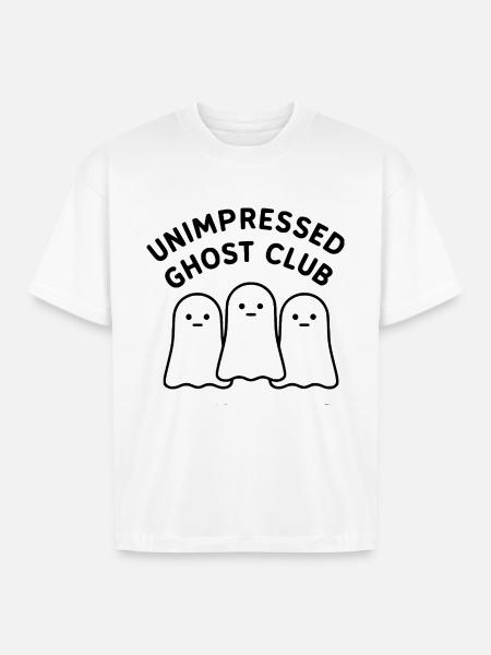 Unimpressed Ghost Club - Boxy Fit Unisex T-Shirt - white