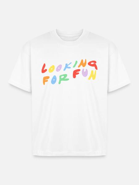 Looking for Fun - Boxy Fit Unisex T-Shirt - white