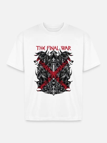 Final War Glyphs - Boxy Fit Unisex T-Shirt - white