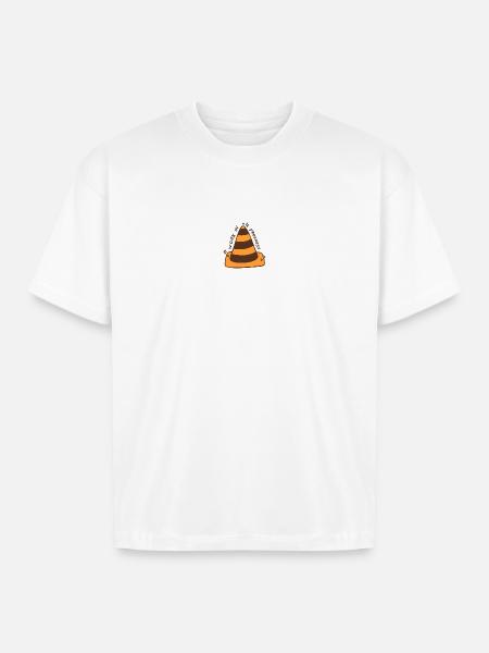 Work In Progress Cone - Boxy Fit Unisex T-Shirt - white