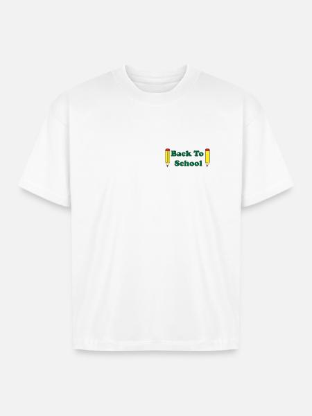 Back to School Pencils - Boxy Fit Unisex T-Shirt - white