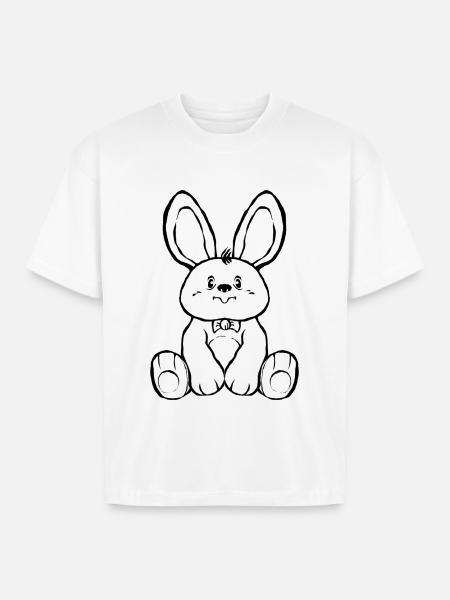 Justbunny - Boxy Fit Unisex T-Shirt - white