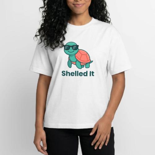 Funny Turtle Sunglasses Shelled It Cute Gift - Boxy Fit Unisex T-Shirt