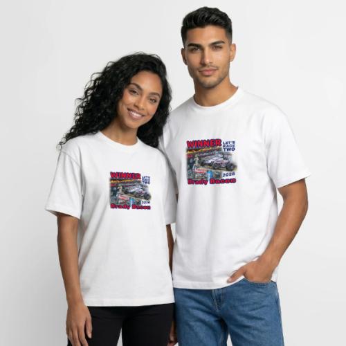 Brady Bacon #LetsRaceTwo Winner - Boxy Fit Unisex T-Shirt