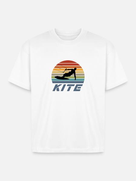 Kite Design - Boxy Fit Unisex T-Shirt - white