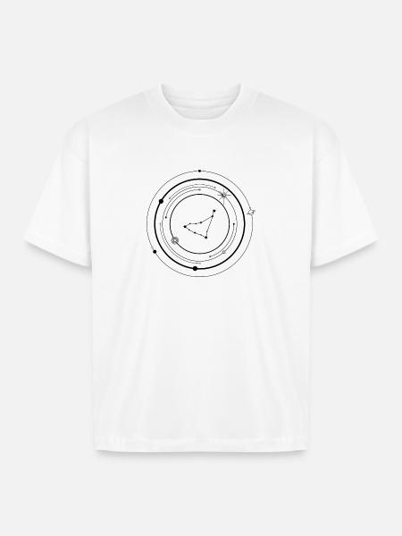 Midnight Spark Emblem - Boxy Fit Unisex T-Shirt - white