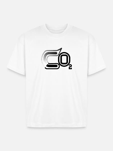 Halftone Arc Abstract - Boxy Fit Unisex T-Shirt - white