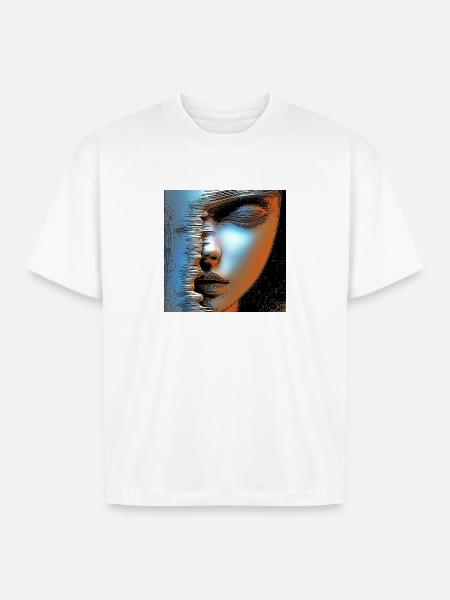 Face of women spater - Boxy Fit Unisex T-Shirt - white