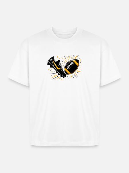 Sneaker Football Burst - Boxy Fit Unisex T-Shirt - white