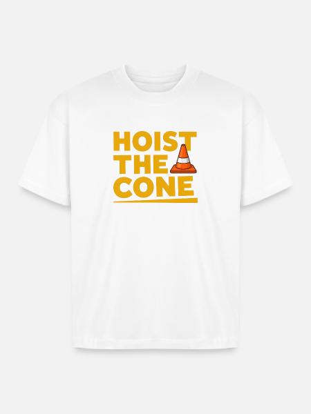 Hoist The Cone - Boxy Fit Unisex T-Shirt - white