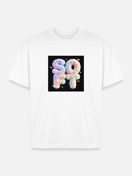 Pastel Cloud 42 Duo - Boxy Fit Unisex T-Shirt - white