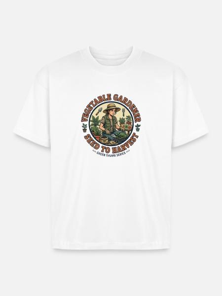 Seed to Harvest Garden - Boxy Fit Unisex T-Shirt - white