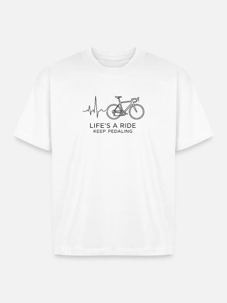 Ride Through Heartbeat - Boxy Fit Unisex T-Shirt - white