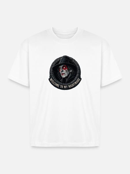 Nightmare Witch in Stone Ring - Boxy Fit Unisex T-Shirt - white