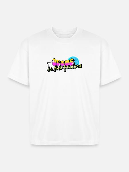 Jesus is the Reason - Boxy Fit Unisex T-Shirt - white