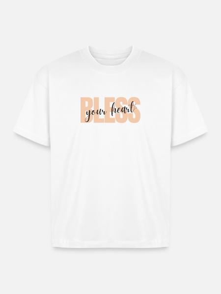 Bless your heart - Boxy Fit Unisex T-Shirt - white