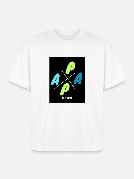 APPA Cross Logo EST 2025 - Boxy Fit Unisex T-Shirt - white