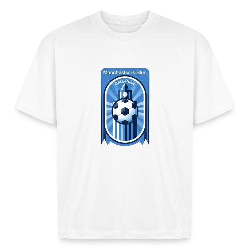 Manchester is Blue Soccer City T Shirt, Apparel - Boxy Fit Unisex T-Shirt