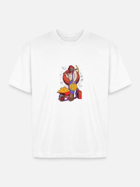 Fuse crypto culture with streetwear attitude - Boxy Fit Unisex T-Shirt - white