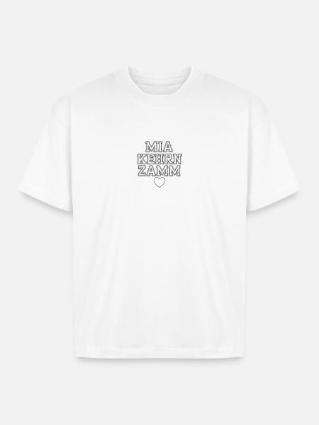 Mia Kehren Zamm Heart Tee - Boxy Fit Unisex T-Shirt - white