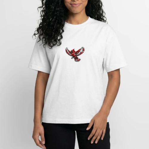 Silver Cardinal in Flight - Boxy Fit Unisex T-Shirt